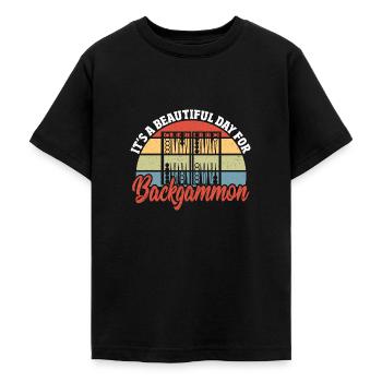Backgammon - Teenager T-Shirt - Schwarz - Vorne - AI Model Teenager Male light (155cm)