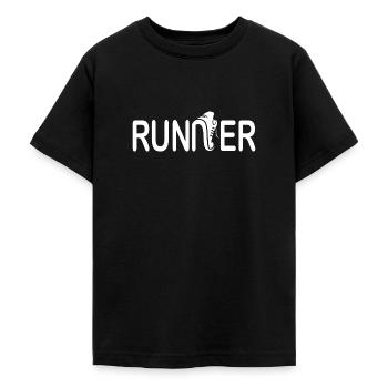 Runner - Läufer - Teenage T-Shirt - black - Front - AI Model Teenager Male light (155cm)