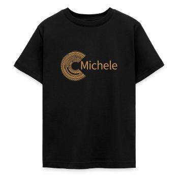 Für Michele - Teenager T-Shirt - Schwarz - Vorne - AI Model Teenager Male light (155cm)