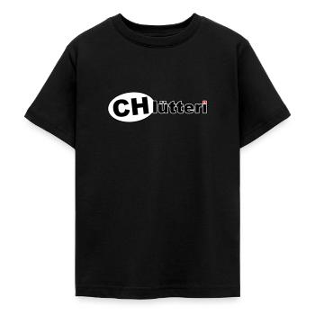 CHlütteri - Teenager T-Shirt - Schwarz - Vorne - AI Model Teenager Male light (155cm)