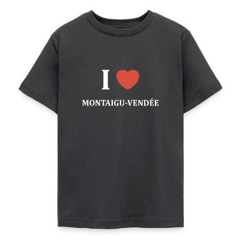 i love Montaigu Vendée - T-shirt Ado - charbon - Devant - AI Model Teenager Male light (155cm)
