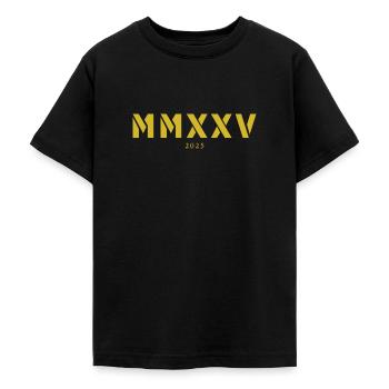 Römische Zahl Geburtsjahr Made in 2025 - Teenager T-Shirt - Schwarz - Vorne - AI Model Teenager Male light (155cm)