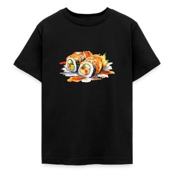 Sushi - Teenager T-Shirt - Schwarz - Vorne - AI Model Teenager Male light (155cm)