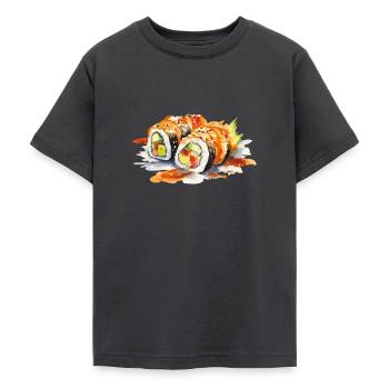 Sushi - Teenager T-Shirt - Dunkelgrau - Vorne - AI Model Teenager Male light (155cm)