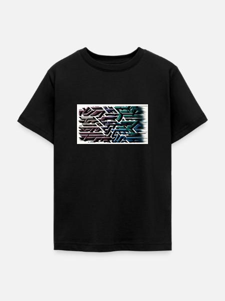 Graphik Print - Teenager T-Shirt - Schwarz