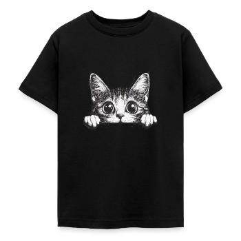 Katze - Teenager T-Shirt - Schwarz - Vorne - AI Model Teenager Male light (155cm)