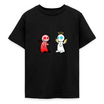 Les anges et les démons - T-shirt Ado - noir - Devant - AI Model Teenager Male light (155cm)