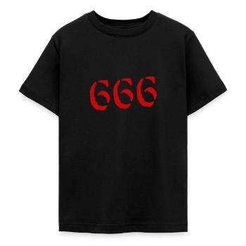 666 Satan - Teenage T-Shirt - black - Front - AI Model Teenager Male light (155cm)