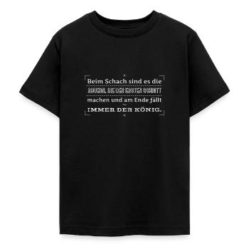 lustige sprüche bauer schach könig - Teenager T-Shirt - Schwarz - Vorne - AI Model Teenager Male light (155cm)