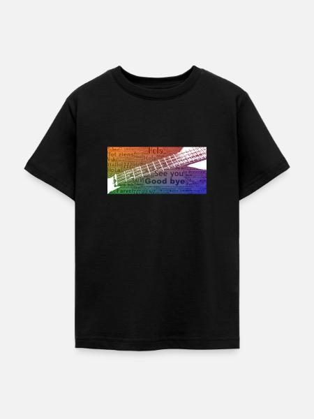 Griffbrett mit Texten - Teenager T-Shirt - Schwarz