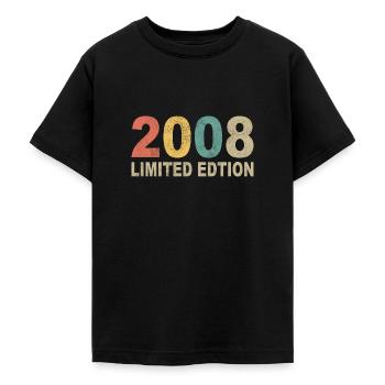 14ème Anniversaire 14 Ans Cadeau 2008 Fête - T-shirt Ado - noir - Devant - AI Model Teenager Male light (155cm)