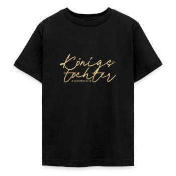 königstochter gold by csDesign - Teenager T-Shirt - Schwarz - Vorne - AI Model Teenager Male light (155cm)