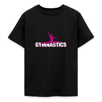 Gymnastics - Teenage T-Shirt - black - Front - AI Model Teenager Male light (155cm)