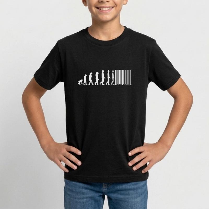 Evolution Barcode Teenager T-Shirt