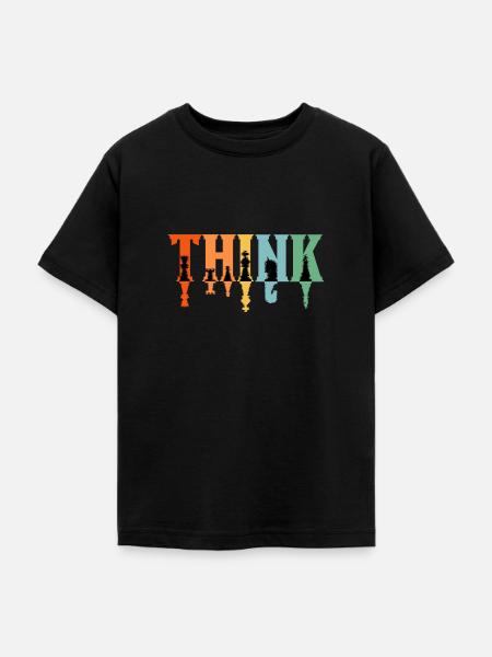 Think Chess Player - Teenager T-Shirt - Schwarz