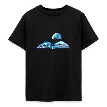 Buch Leser Buchliebhaber Bücher Lesen Geschenk - Teenager T-Shirt - Schwarz - Vorne - AI Model Teenager Male light (155cm)