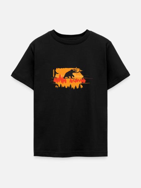 mammut im wald - Teenager T-Shirt - Schwarz