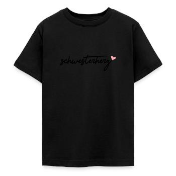 schwesterherz - Teenager T-Shirt - Schwarz - Vorne - AI Model Teenager Male light (155cm)