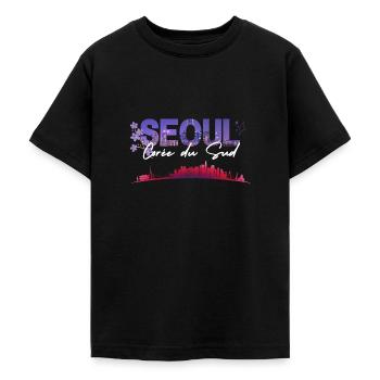 Ville de Séoul - T-shirt Ado - noir - Devant - AI Model Teenager Male light (155cm)