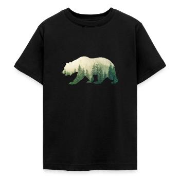 Forest Grizzly - Teenager T-shirt - zwart - Voor - AI Model Teenager Male light (155cm)