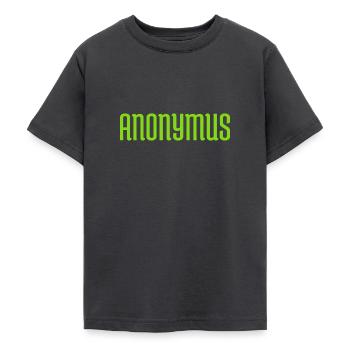 ANONYMOUS PERSON - Teenage T-Shirt - dark grey - Front - AI Model Teenager Male light (155cm)
