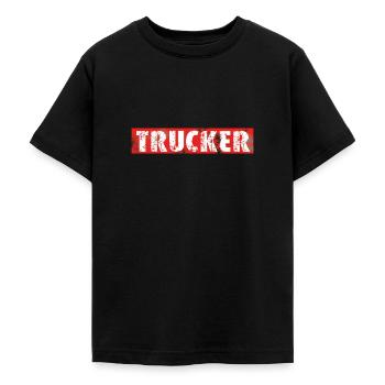 Trucker - Teenager T-Shirt - Schwarz - Vorne - AI Model Teenager Male light (155cm)