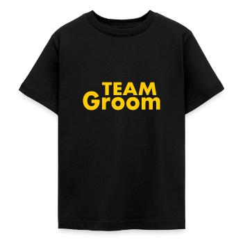 Team groom - T-shirt Ado - noir - Devant - AI Model Teenager Male light (155cm)