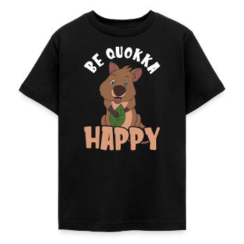 Quokka - Teenage T-Shirt - black - Front - AI Model Teenager Male light (155cm)