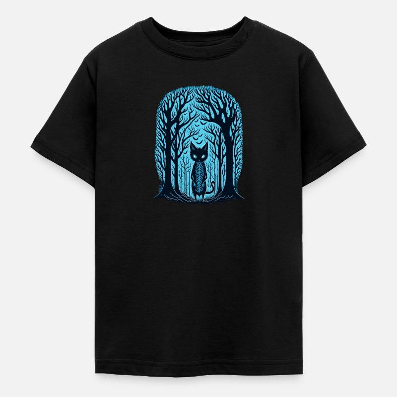 Chat forestier - T-shirt Ado - noir