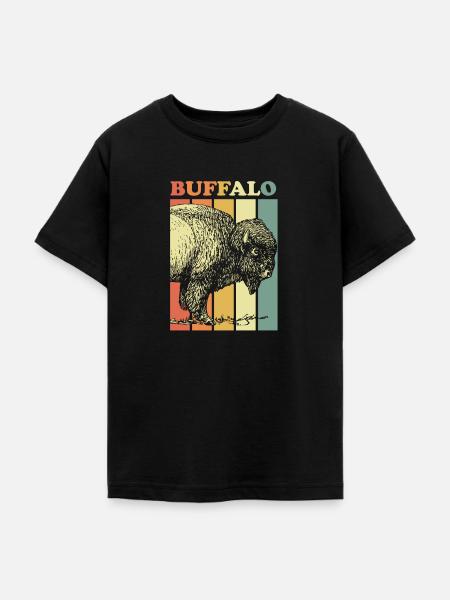Büffel - Teenager T-Shirt - Schwarz