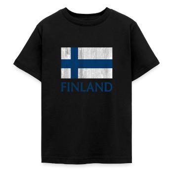 Finnland Skandinavien - Teenager T-Shirt - Schwarz - Vorne - AI Model Teenager Male light (155cm)
