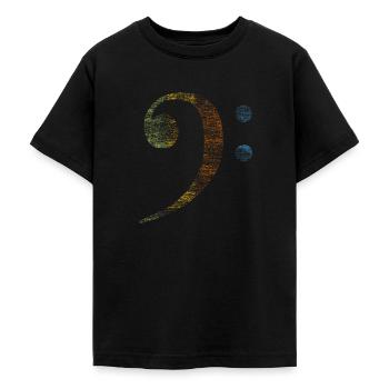 Musique de la clef basse - T-shirt Ado - noir - Devant - AI Model Teenager Male light (155cm)