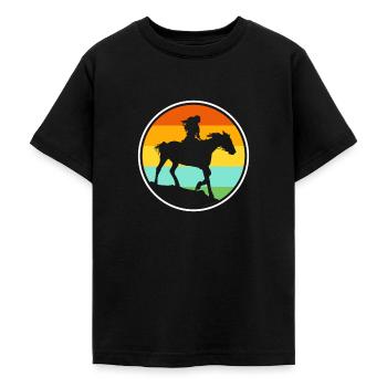 Pferd - Teenager T-Shirt - Schwarz - Vorne - AI Model Teenager Male light (155cm)
