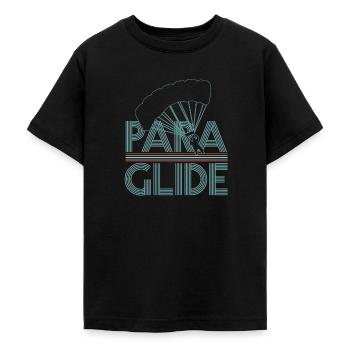 parapente - T-shirt Ado - noir - Devant - AI Model Teenager Male light (155cm)