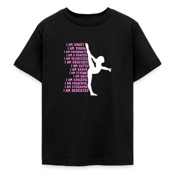 Turnen Fähigkeiten - Teenager T-Shirt - Schwarz - Vorne - AI Model Teenager Male light (155cm)