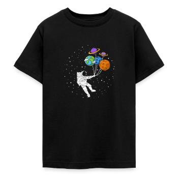 Astronaut Weltraum - Teenager T-Shirt - Schwarz - Vorne - AI Model Teenager Male light (155cm)