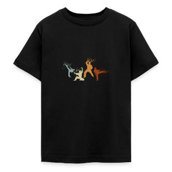 Karaté - T-shirt Ado - noir - Devant - AI Model Teenager Male light (155cm)