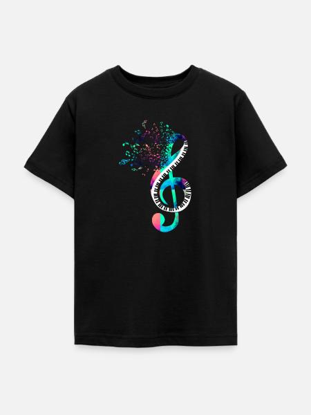 Klavier - Teenager T-Shirt - Schwarz