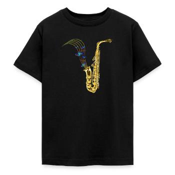 Saxophon - Teenager T-Shirt - Schwarz - Vorne - AI Model Teenager Male light (155cm)