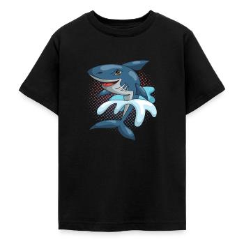 Shark - Teenage T-Shirt - black - Front - AI Model Teenager Male light (155cm)