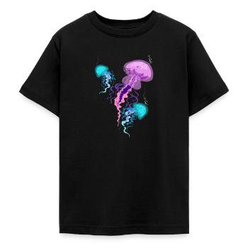 Qualle - Teenager T-Shirt - Schwarz - Vorne - AI Model Teenager Male light (155cm)