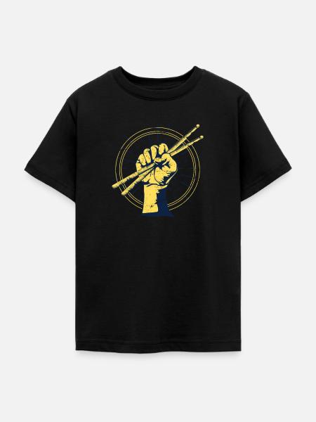 Schlagzeug Drumstick Rock - Teenager T-Shirt - Schwarz