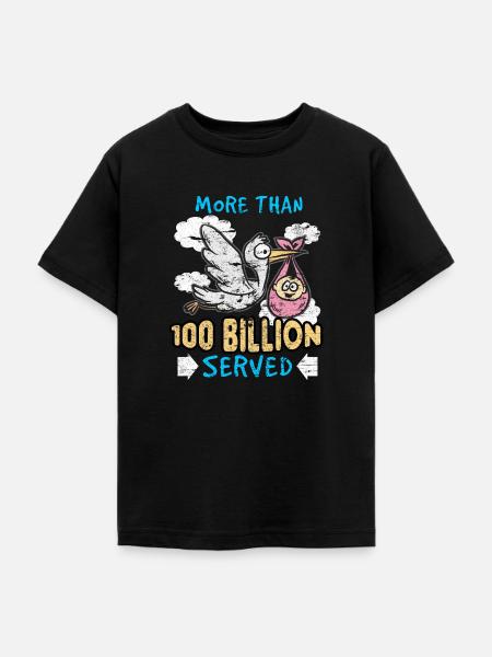 Storch - Teenager T-Shirt - Schwarz