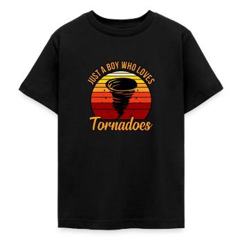 Tornade - T-shirt Ado - noir - Devant - AI Model Teenager Male light (155cm)