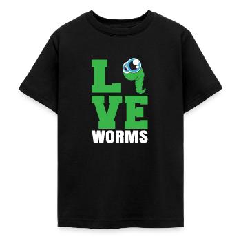 Compost Worms Gift - Teenage T-Shirt - black - Front - AI Model Teenager Male light (155cm)