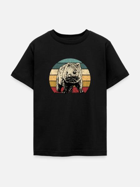 Wombat - Teenager T-Shirt - Schwarz