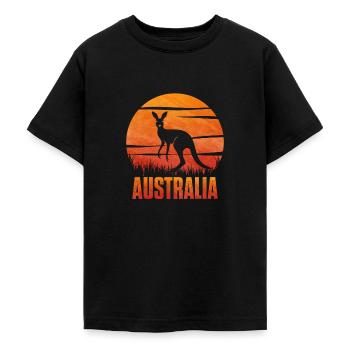 känguru - Teenager T-Shirt - Schwarz - Vorne - AI Model Teenager Male light (155cm)