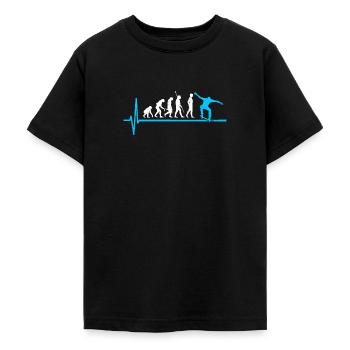 Skateboard Evolution Skateboarder - Teenage T-Shirt - black - Front - AI Model Teenager Male light (155cm)