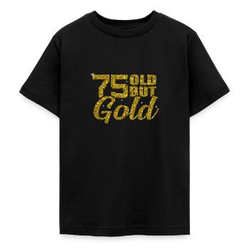 75. Geburtstag - Teenager T-Shirt - Schwarz - Vorne - AI Model Teenager Male light (155cm)