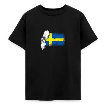 Suède - T-shirt Ado - noir - Devant - AI Model Teenager Male light (155cm)